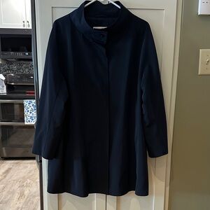 Marina Rinaldi Midnight Blue Cape Style Rain Coat